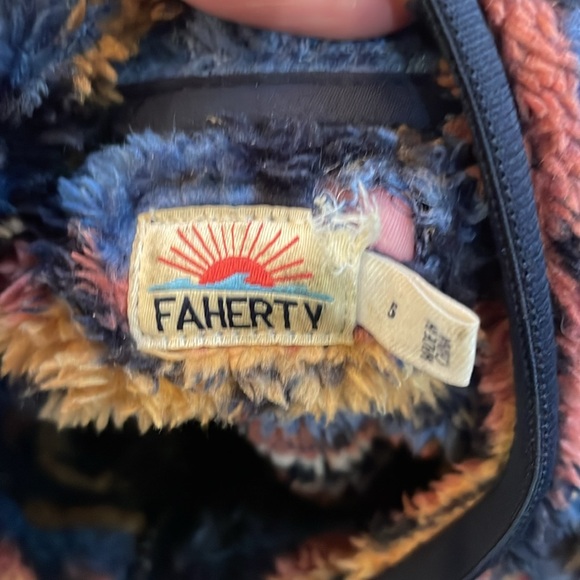 Faherty Kids Mountain Sunset High Pile Fleece Jacket size 5 blue - Picture 7 of 8
